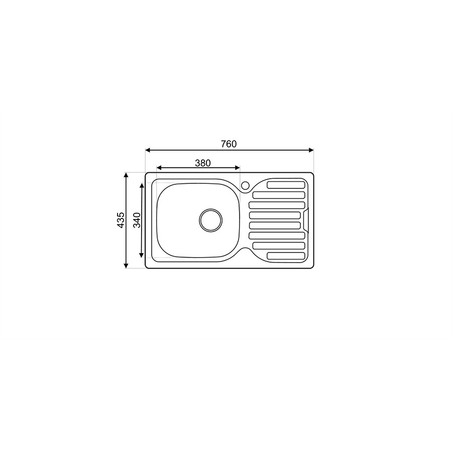 additioanl image for  Asil 1 Bowl Sink Satin 76 x 43.5cms 