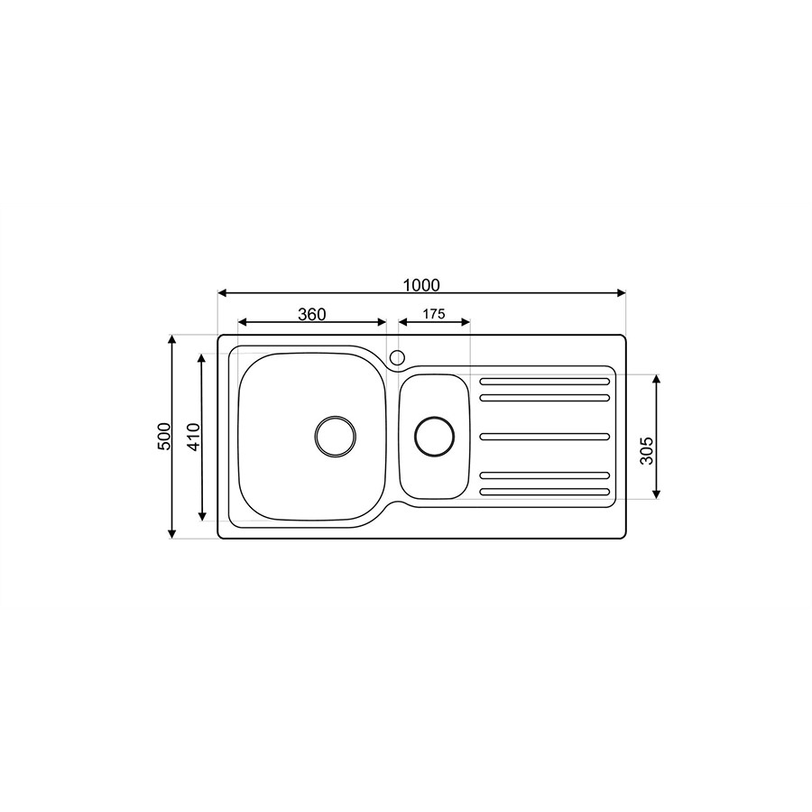 additioanl image for  Asil 1.5 Bowls Sink 100 x 50.0cms RIGHT 