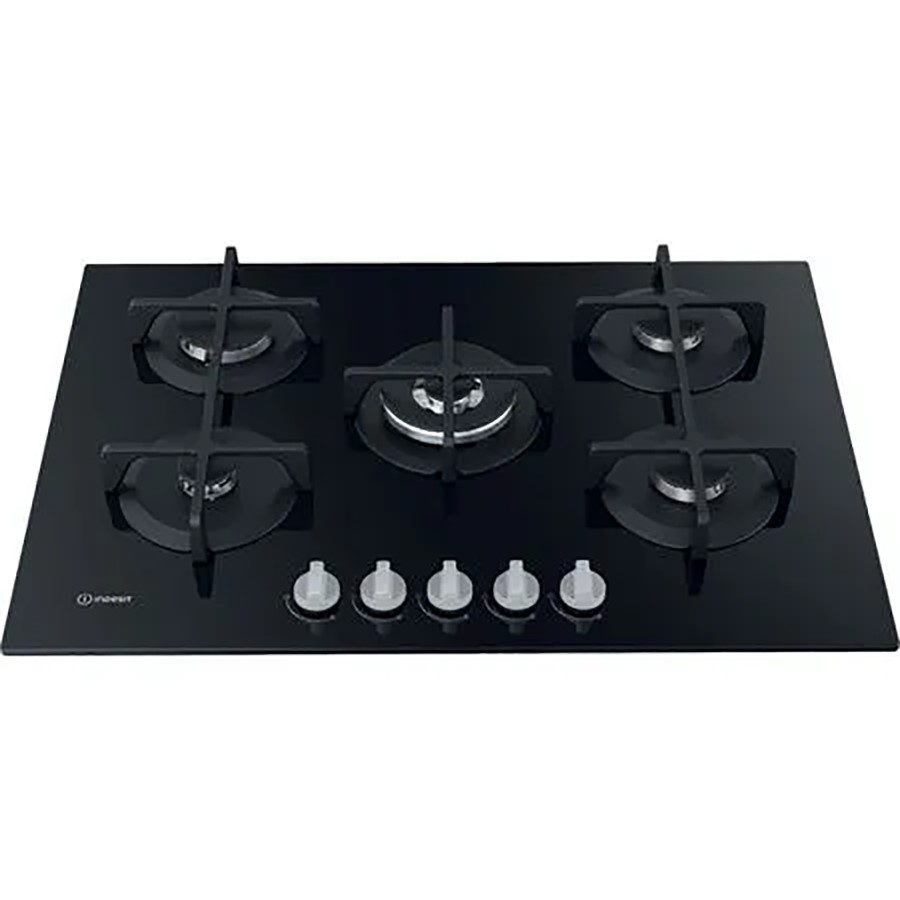 additioanl image for  Indesit Hob Gas 5 Burner Glass Black 