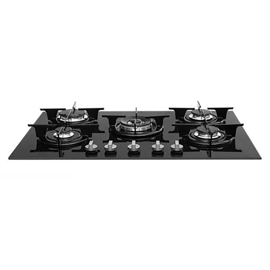 additioanl image for  Indesit Hob Gas 5 Burner Black Glass 