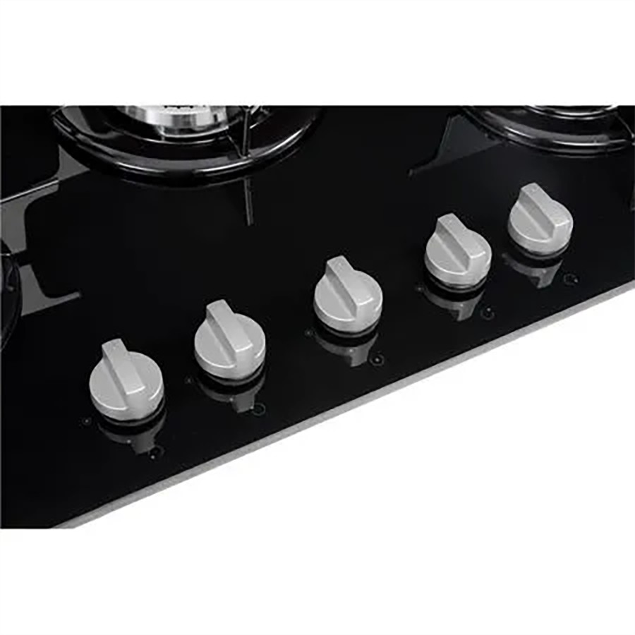 additioanl image for  Indesit Hob Gas 5 Burner Black Glass 