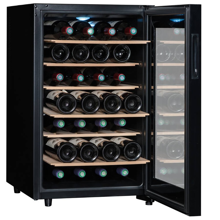 additioanl image for  Sommeliere Wine Cooler 28 Bottle Black 
