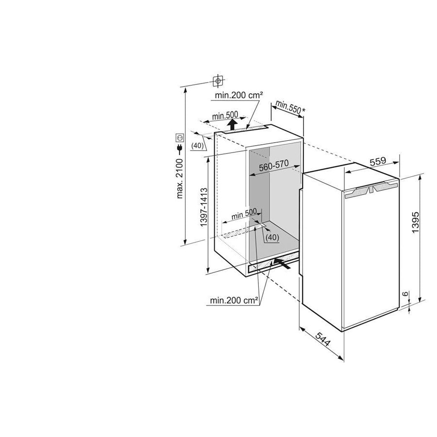additioanl image for  Liebherr Larder Freezer Built-In 140 cm 