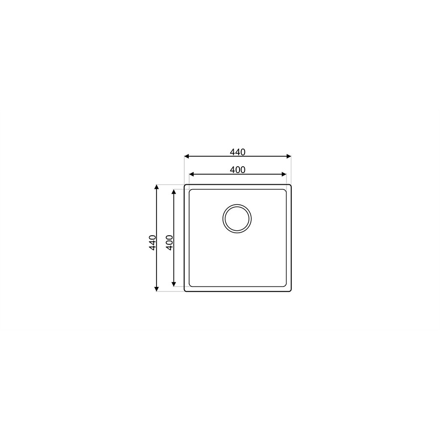 additioanl image for  Asil 1 Bowl Square Sink 40 x 40 cms 