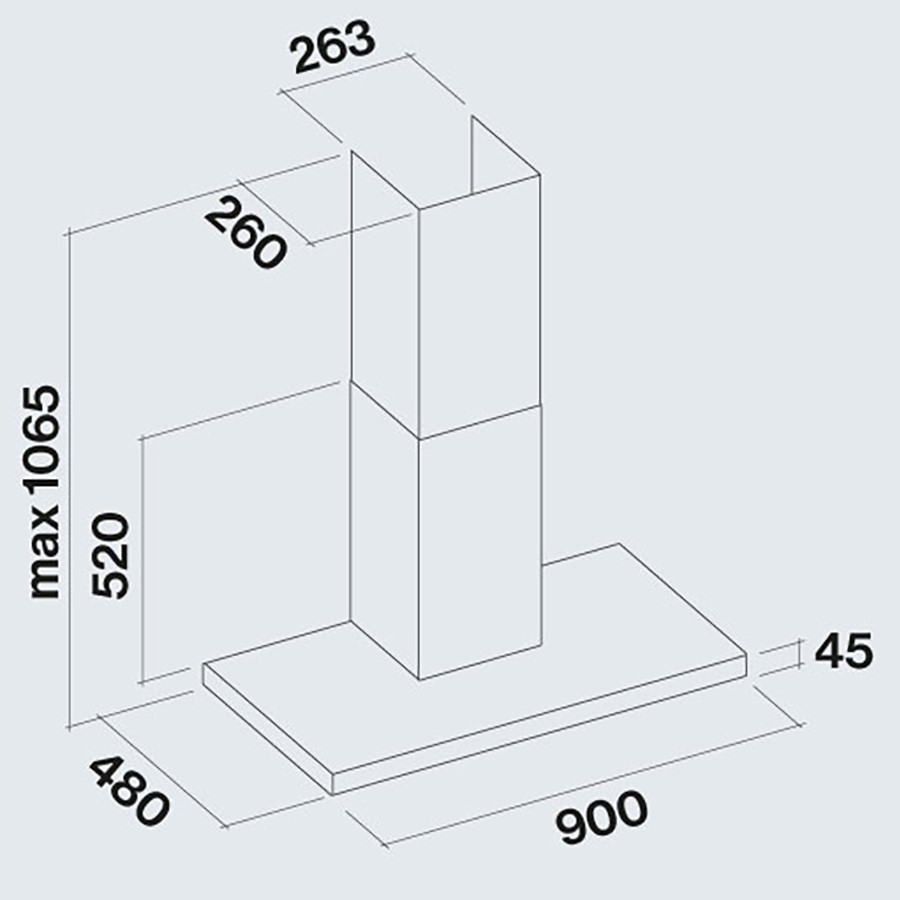 additioanl image for  Falmec Wall Hood Luce Black Glass 90 cm 