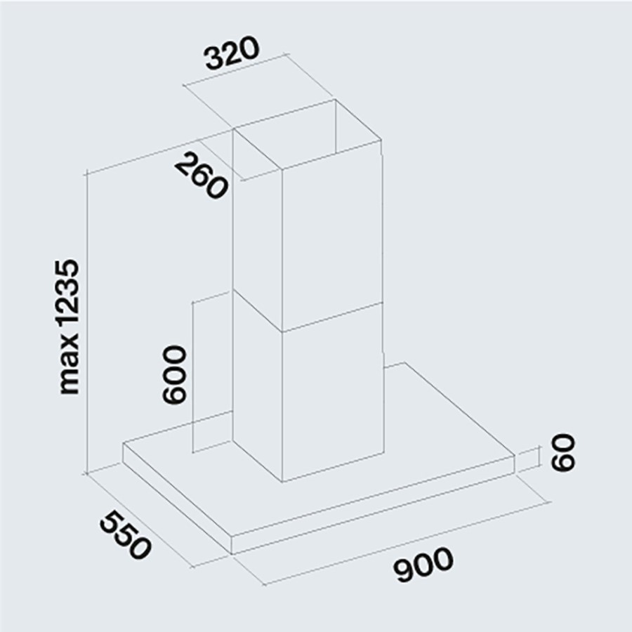 additioanl image for  Falmec Island Hood Plane Black 90 cm 