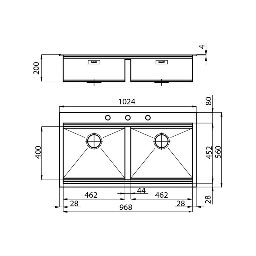 additioanl image for  Foster Sink Milano 2 Bowl 