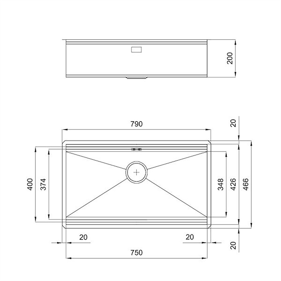 additioanl image for  Foster Sink Milanello Copper UM S/Steel 