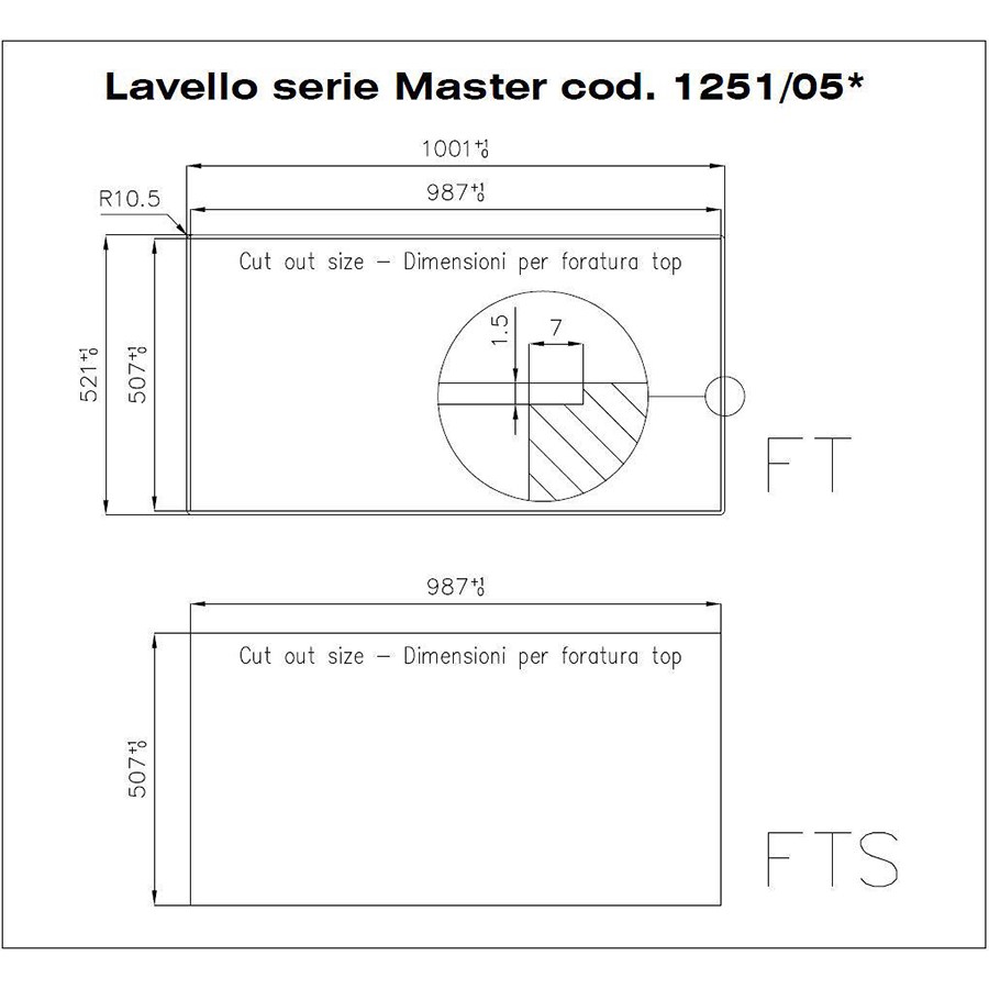 additioanl image for  Foster Sink Master S/Steel FM 100 x 52cm 