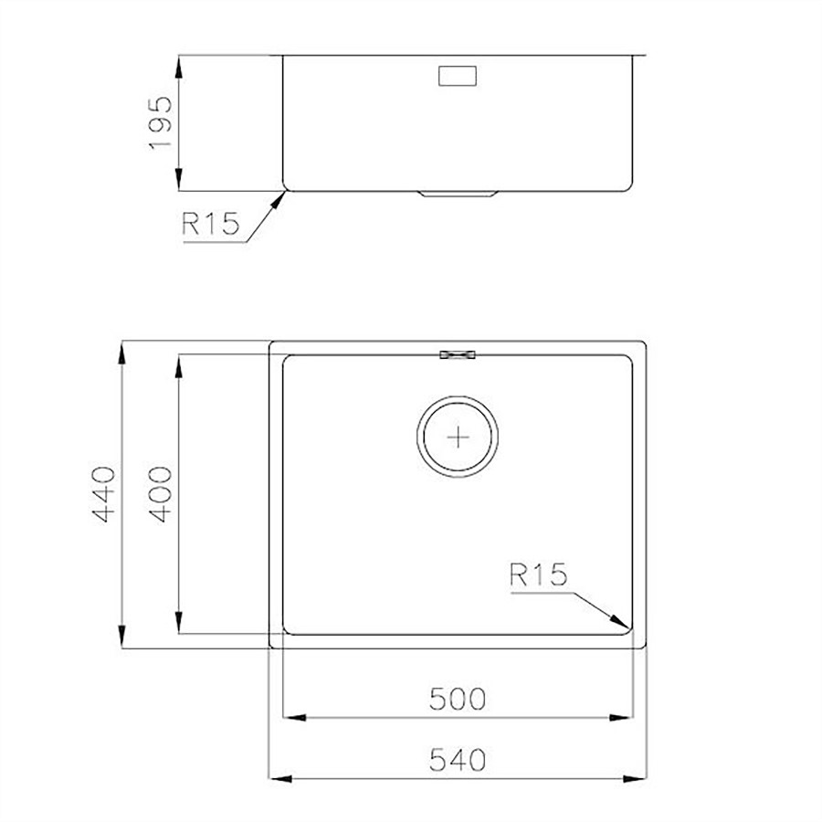 additioanl image for  Foster Sink Filotop Flush Mount 50x40 