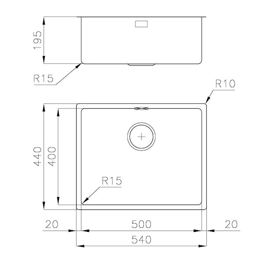 additioanl image for  Foster Sink Undermount St/St 50x40 