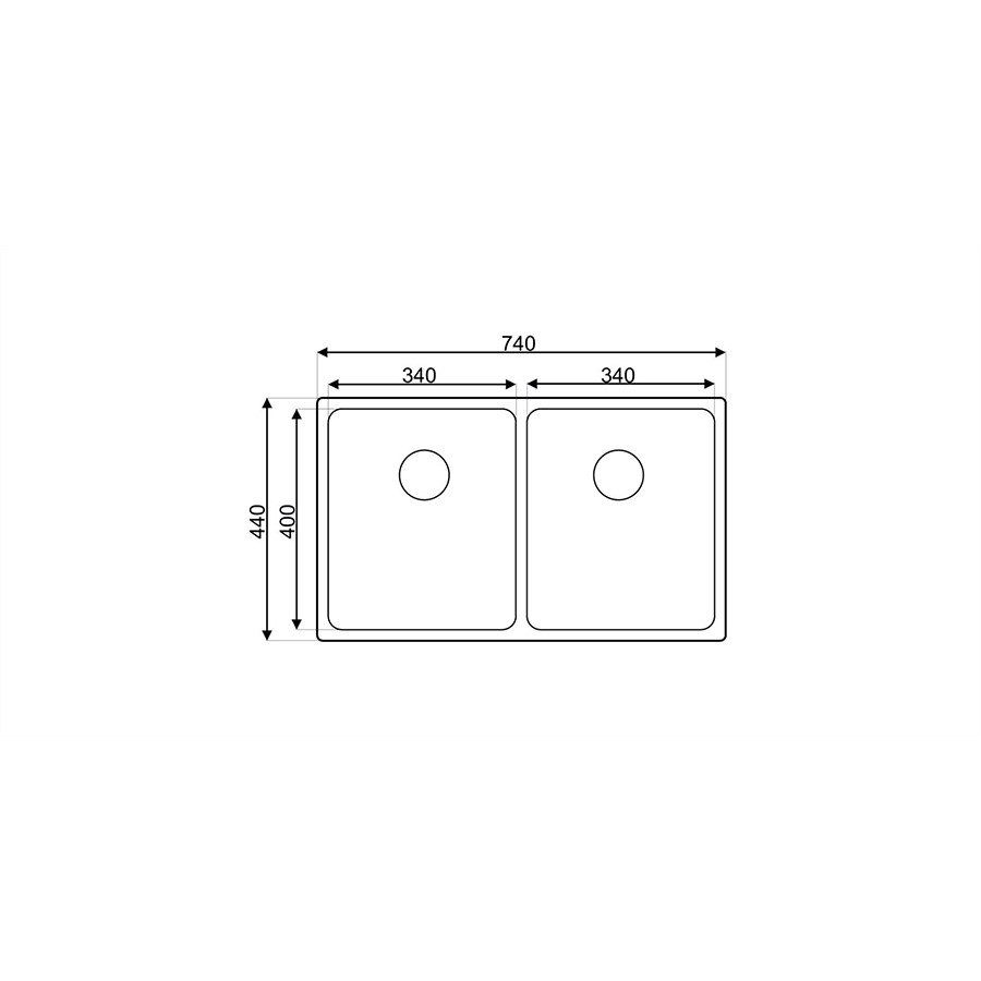 additioanl image for  Asil 2 Bowl Sink 74 x 44 cm 
