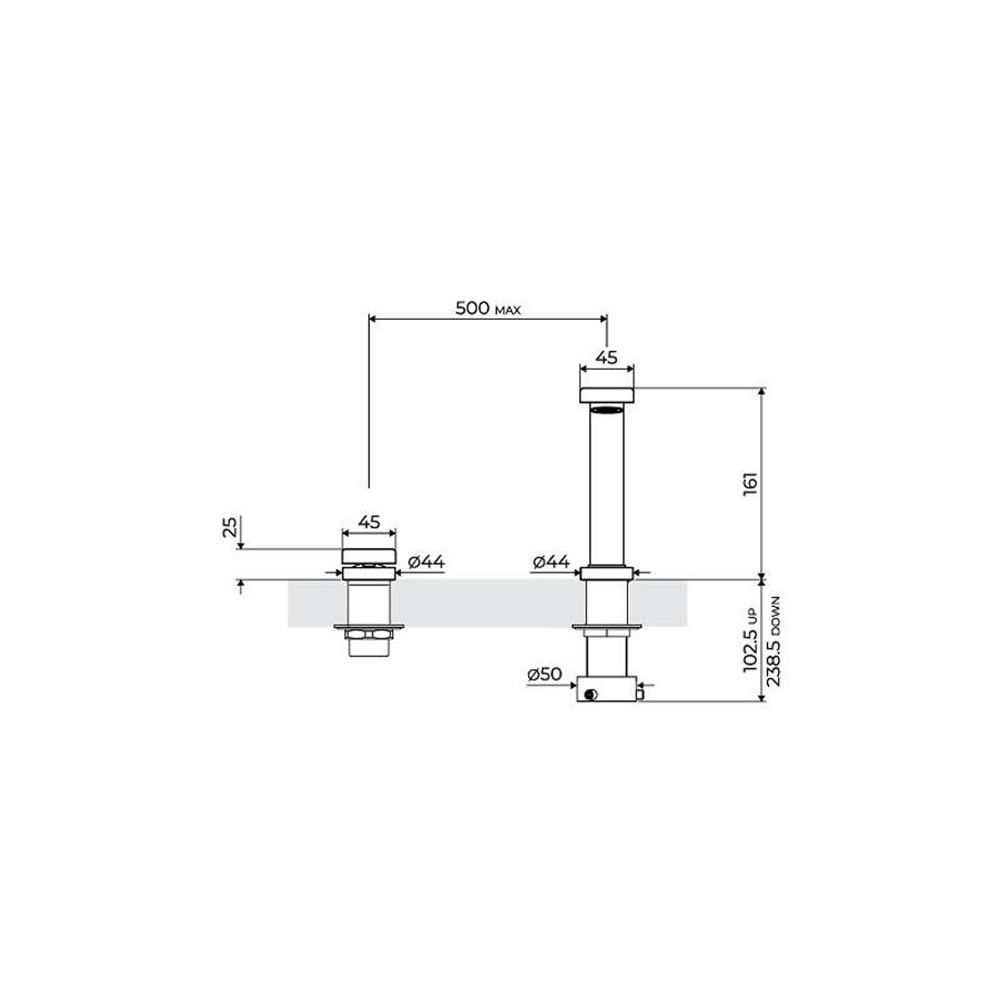 additioanl image for  Foster Mixer OP Satin Finish 