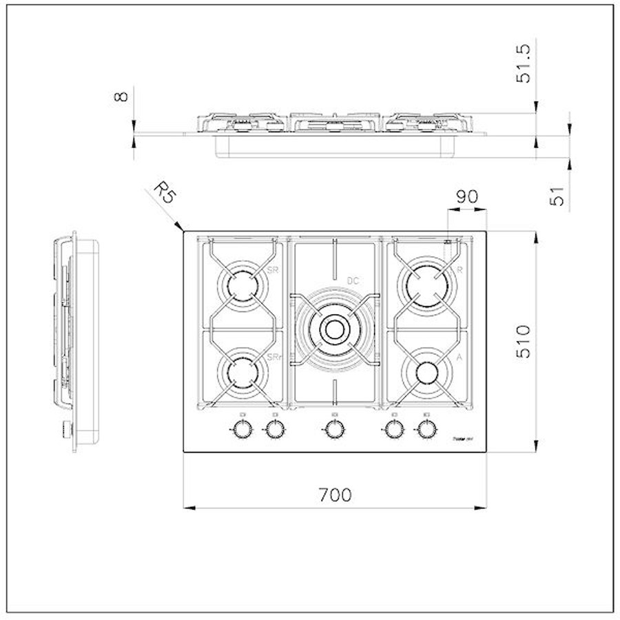 additioanl image for  Foster Cooker Hob Power Black Glass 