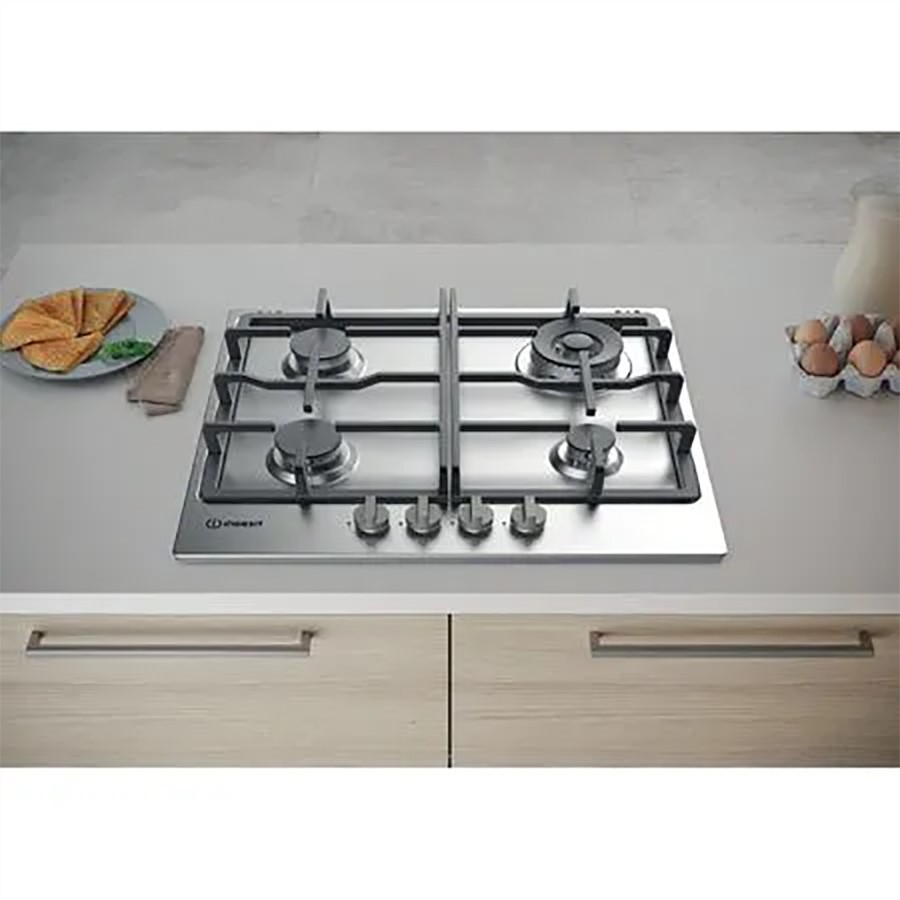 additioanl image for  Indesit Hob Gas 4 Burner Stainless Steel 