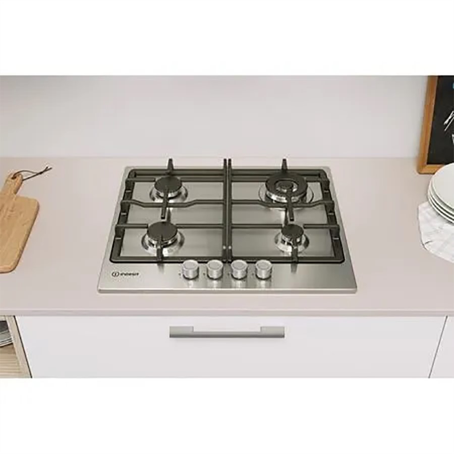 additioanl image for  Indesit Hob Gas 4 Burner Stainless Steel 