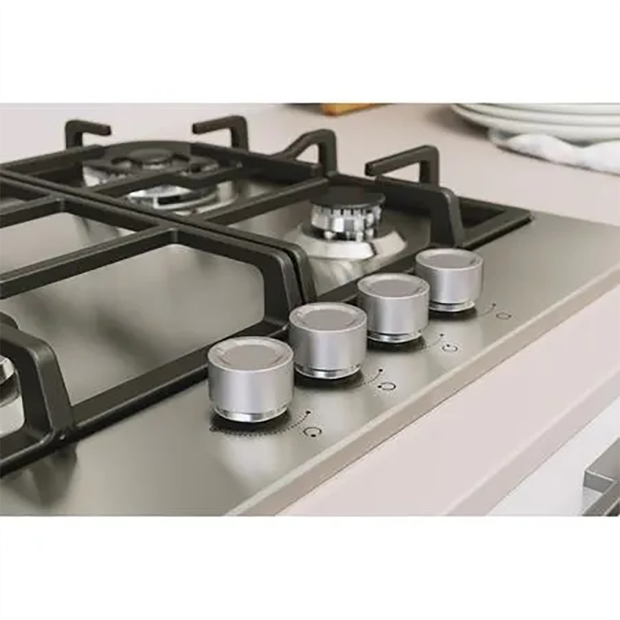 additioanl image for  Indesit Hob Gas 4 Burner Stainless Steel 