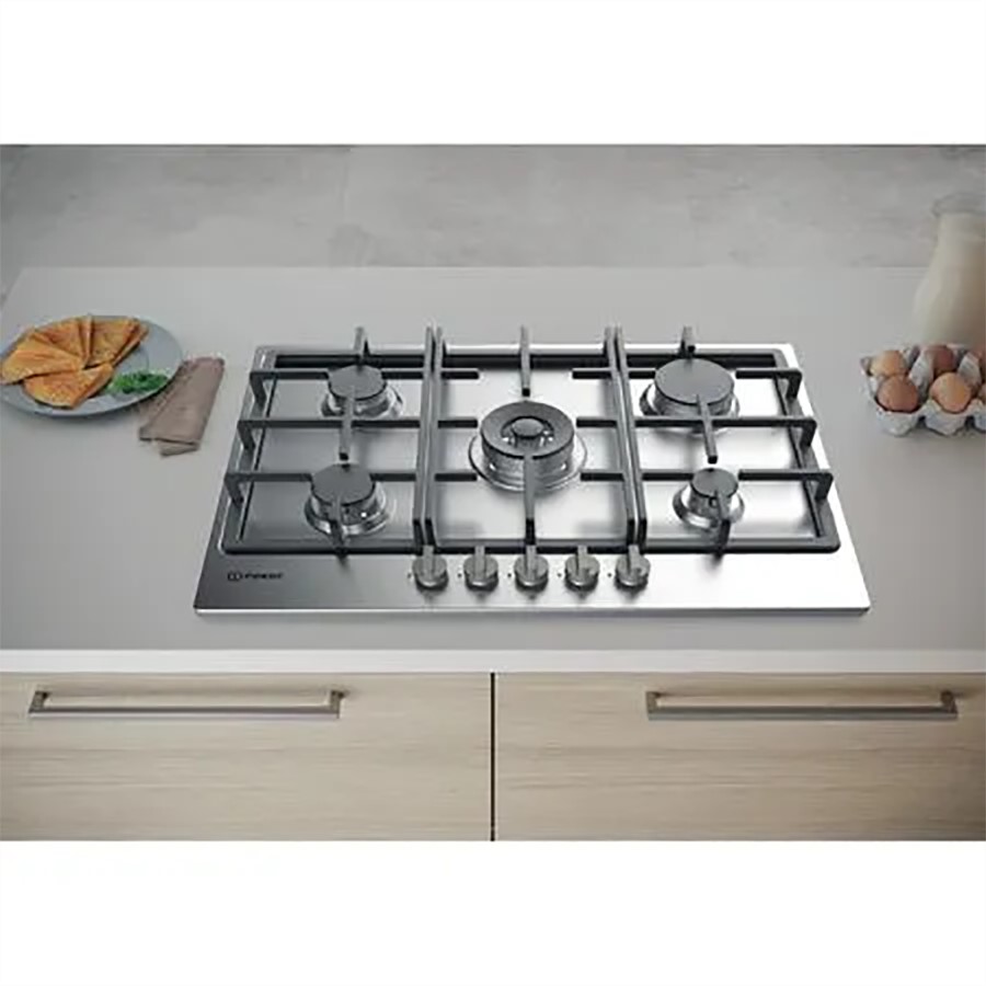 additioanl image for  Indesit Hob Gas 5 Burner Stainless Steel 