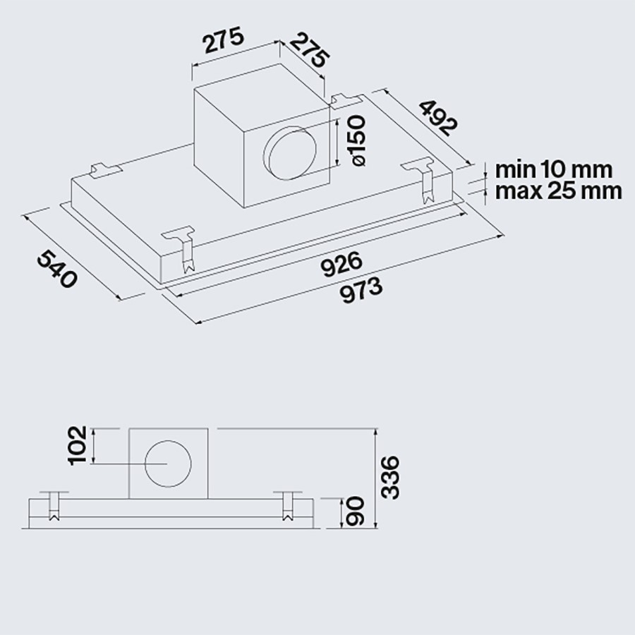 additioanl image for  Falmec Hood Island Stella Black 90 cm 