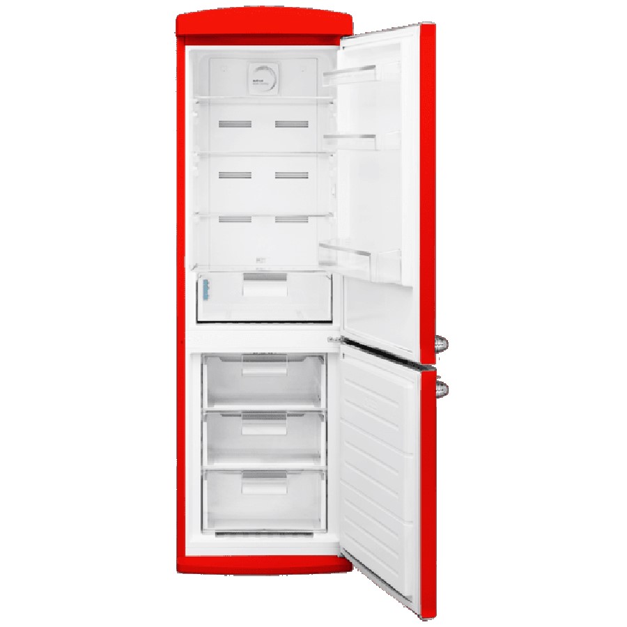 additioanl image for  Cecotec Retro combi fridge Red 294L 