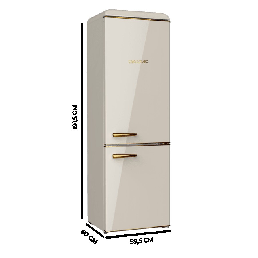 additioanl image for  Cecotec Retro Fridge Combi Beige 300 L 