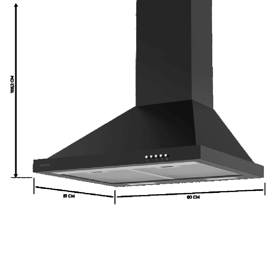 additioanl image for  Cecotec Hood Flux PM 606500 Black 60 cm 