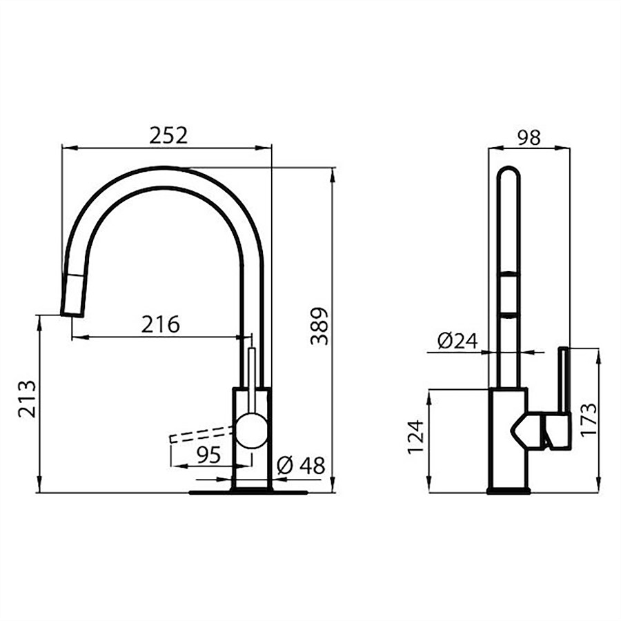 additioanl image for  Foster Mixer Camillo Faucet Satin Finish 