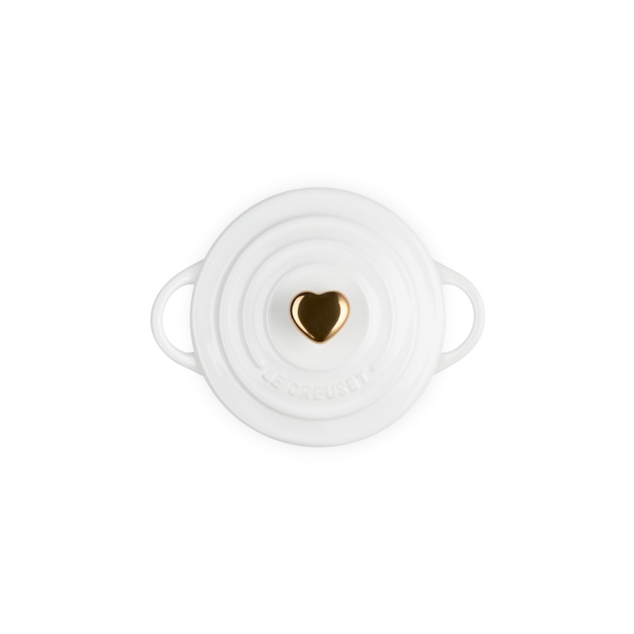 additioanl image for  Le Creuset Rd Cocotte Hrt Knob Wht 10 cm 