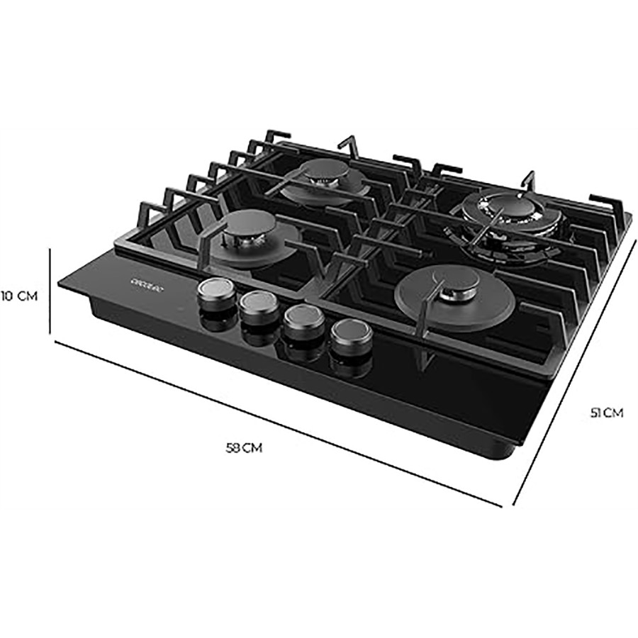 additioanl image for  Cecotec Bolero Gas Hob 4 Burner Black 