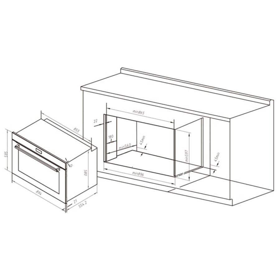 additioanl image for  Cecotec AF319000 Hexa BI Oven Blk 133 L 