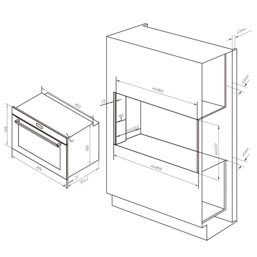 additioanl image for  Cecotec AF319000 Hexa BI Oven Blk 133 L 