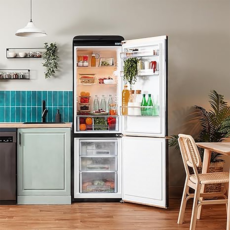 additioanl image for  Cecotec Retro combi fridge Black 300L 