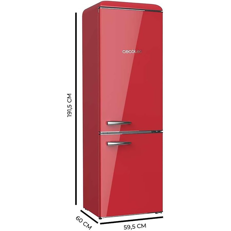 additioanl image for  Cecotec Retro Combi Fridge Red 300L 