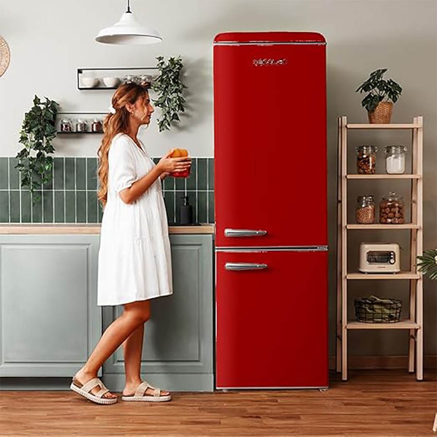 additioanl image for  Cecotec Retro Combi Fridge Red 300L 