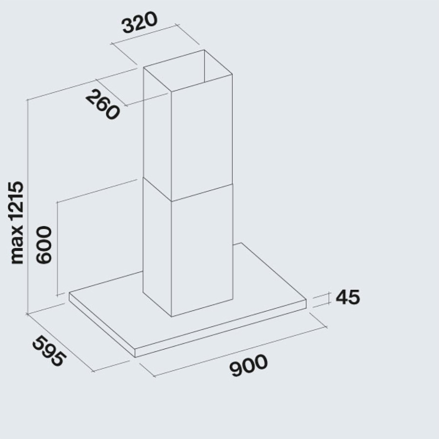 additioanl image for  Falmec Hood Island Luce Black Glass 90cm 