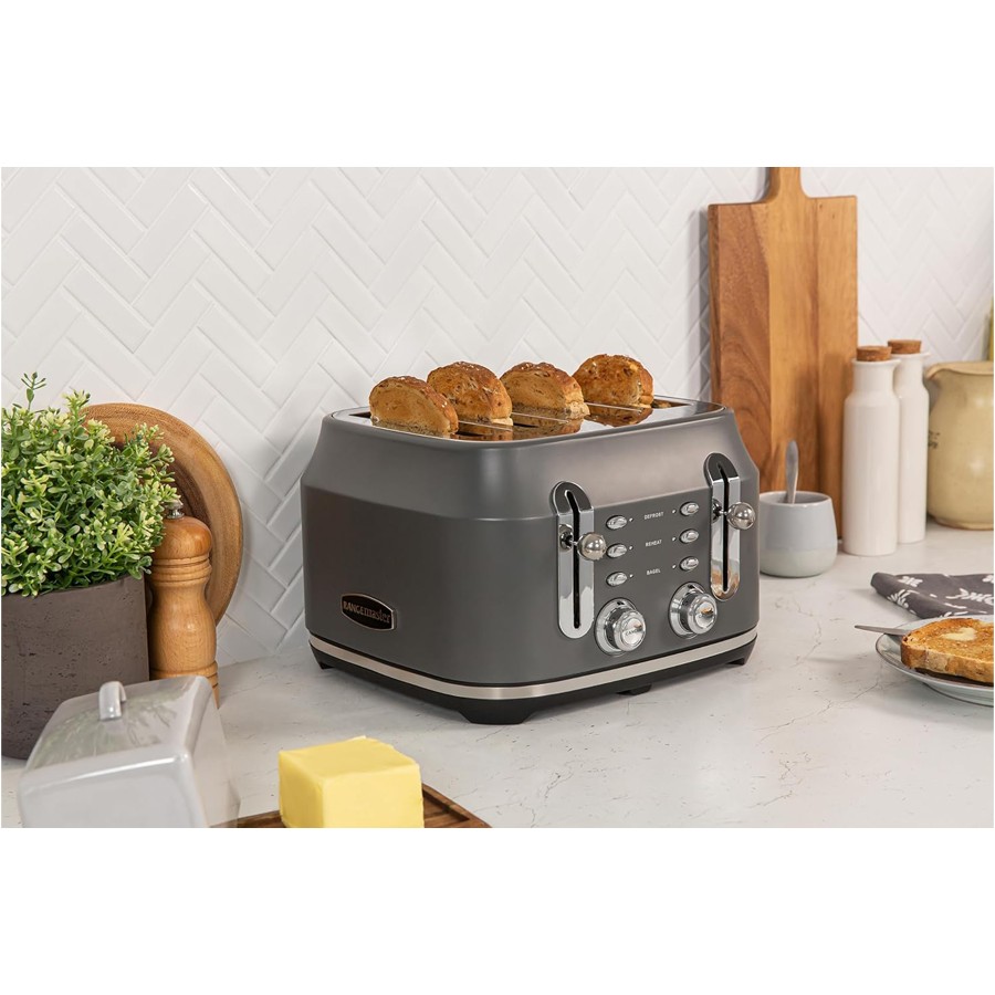 additioanl image for  Rangemaster Classic 4 Slice Grey Toaster 