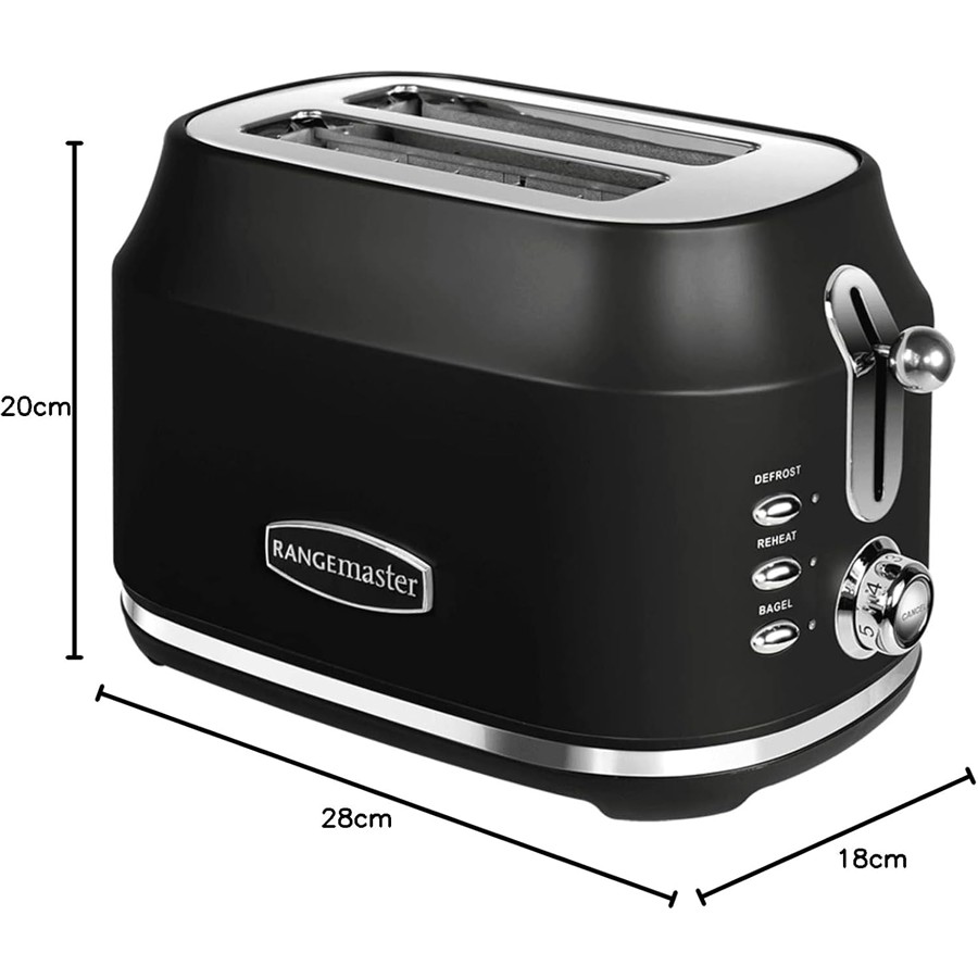 additioanl image for  Rangemaster Classic 2 Slice Blk Toaster 