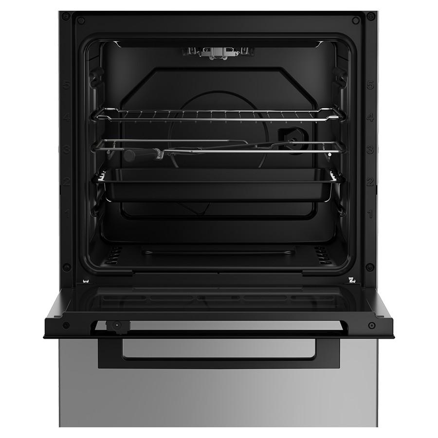 additioanl image for  Beko Gas Cooker Black S/Steel 4 Burners 