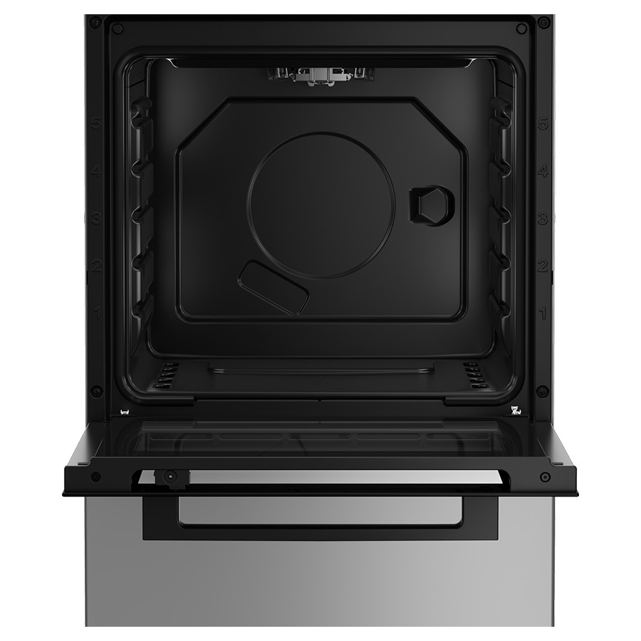 additioanl image for  Beko Gas Cooker Black S/Steel 4 Burners 