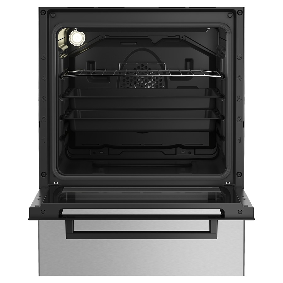 additioanl image for  Beko Gas Cooker Black S/Steel 4 Burners 