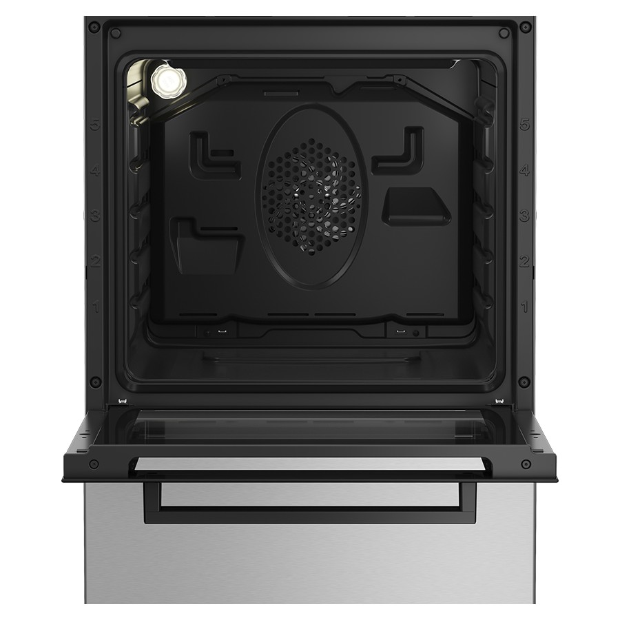 additioanl image for  Beko Gas Cooker Black S/Steel 4 Burners 