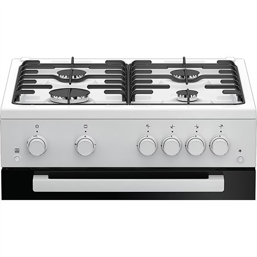 additioanl image for  Beko Gas Cooker White S/Steel 4 Burners 