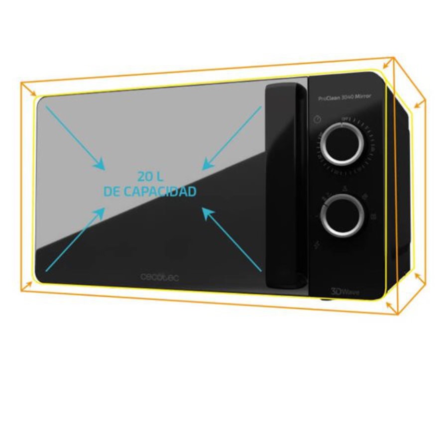 additioanl image for  Cecotec Microwave Proclean Black Mirror 