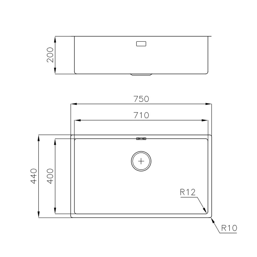 additioanl image for  Foster Sink S4001 UM St/St 75 x 44 cm 