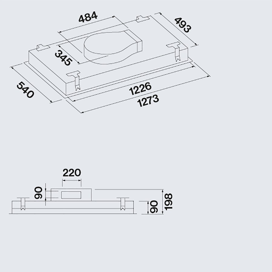 additioanl image for  Falmec Ceiling Hood Stella Evo 120cm 