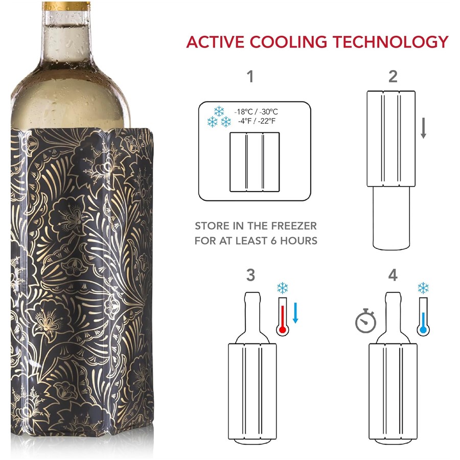 additioanl image for  Vacuvin Wine Cooler Sleeve Royal Gold 