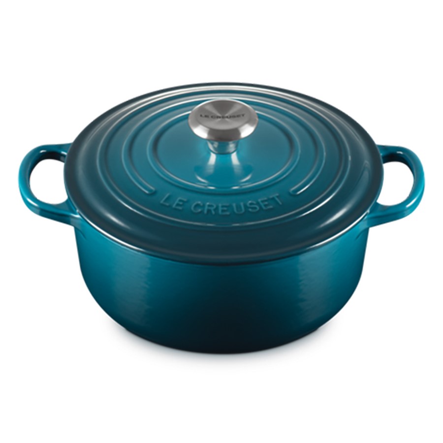 additioanl image for  Le Creuset Round Casserole Dp/Teal 20 cm 