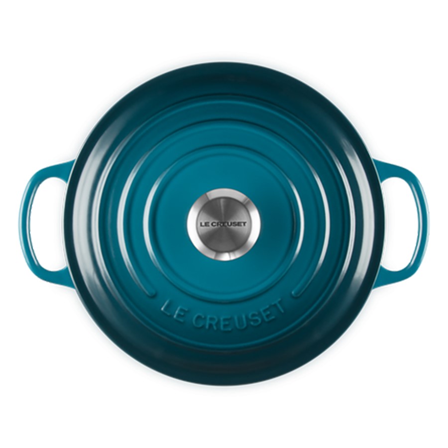 additioanl image for  Le Creuset Round Casserole Dp/Teal 20 cm 