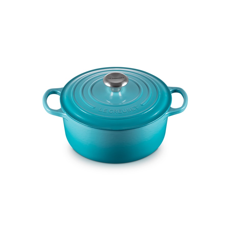 additioanl image for  Le Creuset Round Casserole Teal 24 cm 
