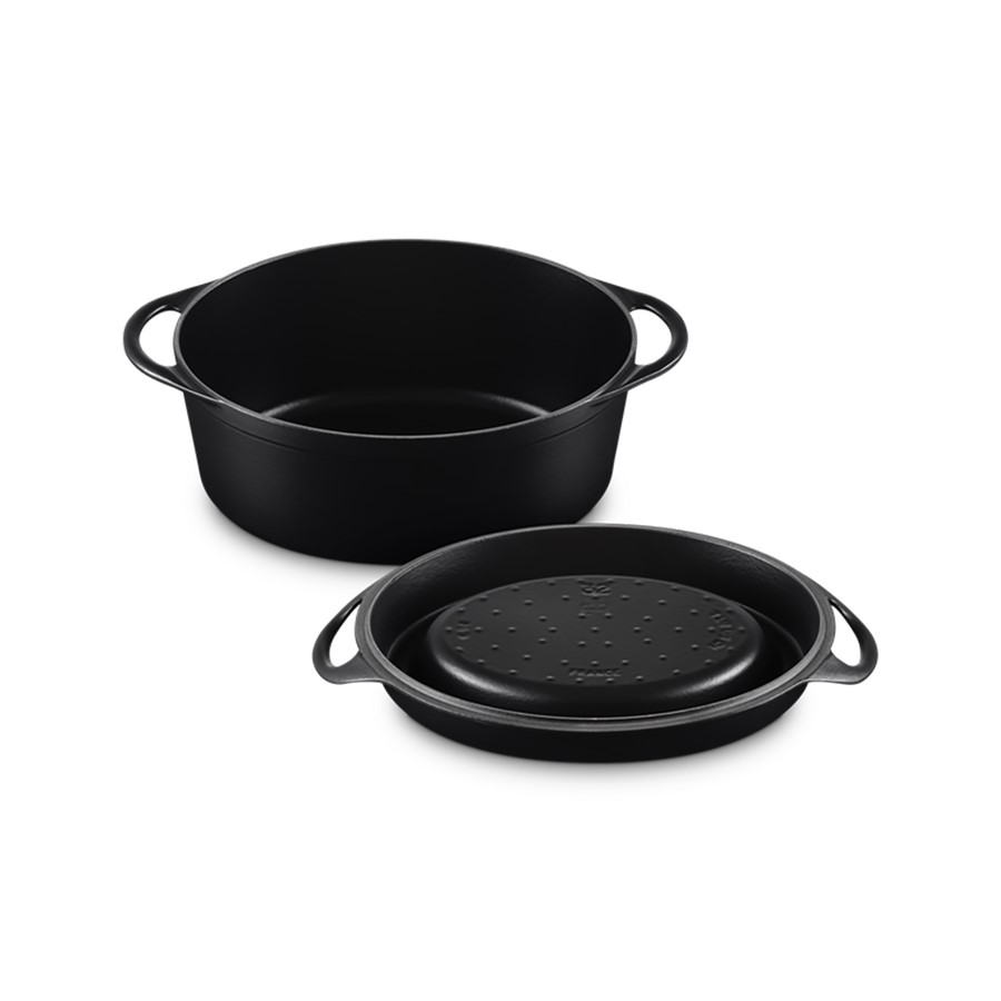 additioanl image for  Le Creuset Oval Doufeu Satin Black 32 cm 